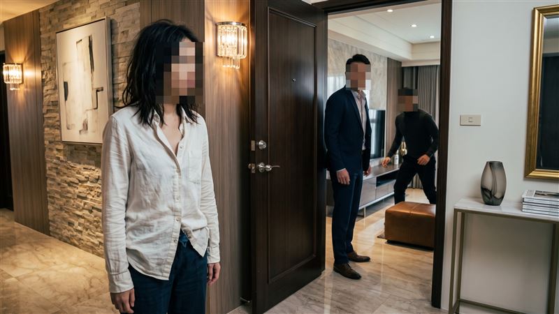 新北人夫回家發現妻子衣衫不整,進房查看,竟撞見小王躲在房間。(示意圖/AI製圖)