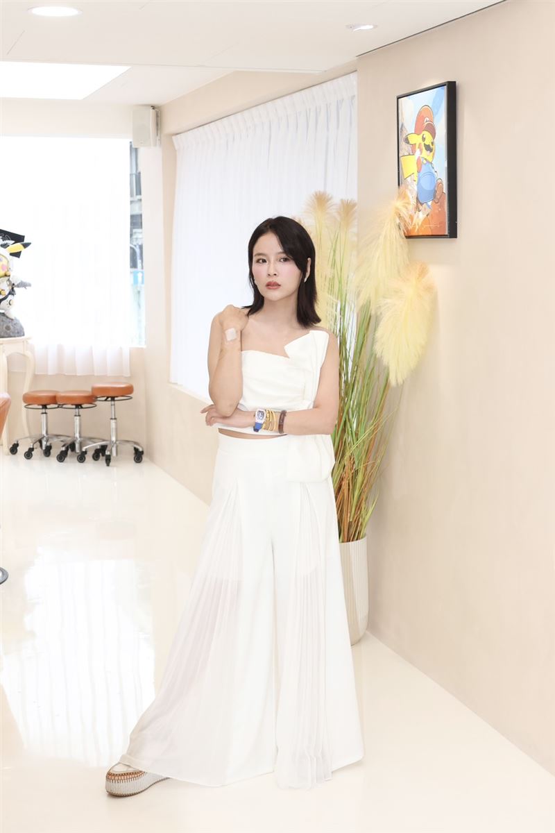丟丟妹談九妹感情風波。(圖／記者田俊彥攝影）