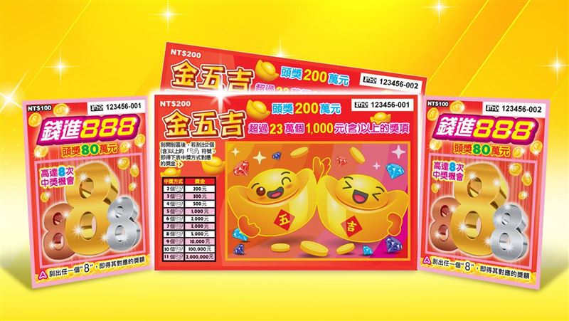財神爺送錢了！台彩推兩款刮刮樂新品