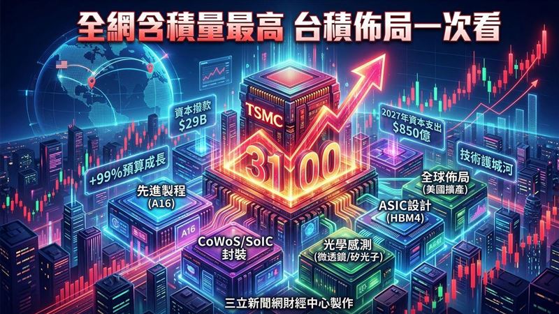 全網含積量最高　台積佈局一次看