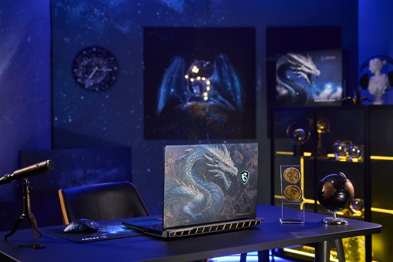 旗艦機皇「Titan 18 HX史詩天龍座40週年典藏特仕版」將於「MSI微星寵粉節 X Intel Gamer Days」活動展出。(圖/微星提供)