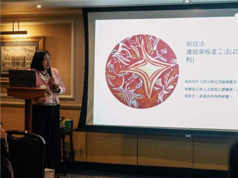 藝術家黃韶琴赴英國展開藝術交流。(圖/黃韶琴提供)