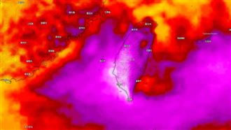 一片紫白！今起雨連炸4天　下最猛地區曝