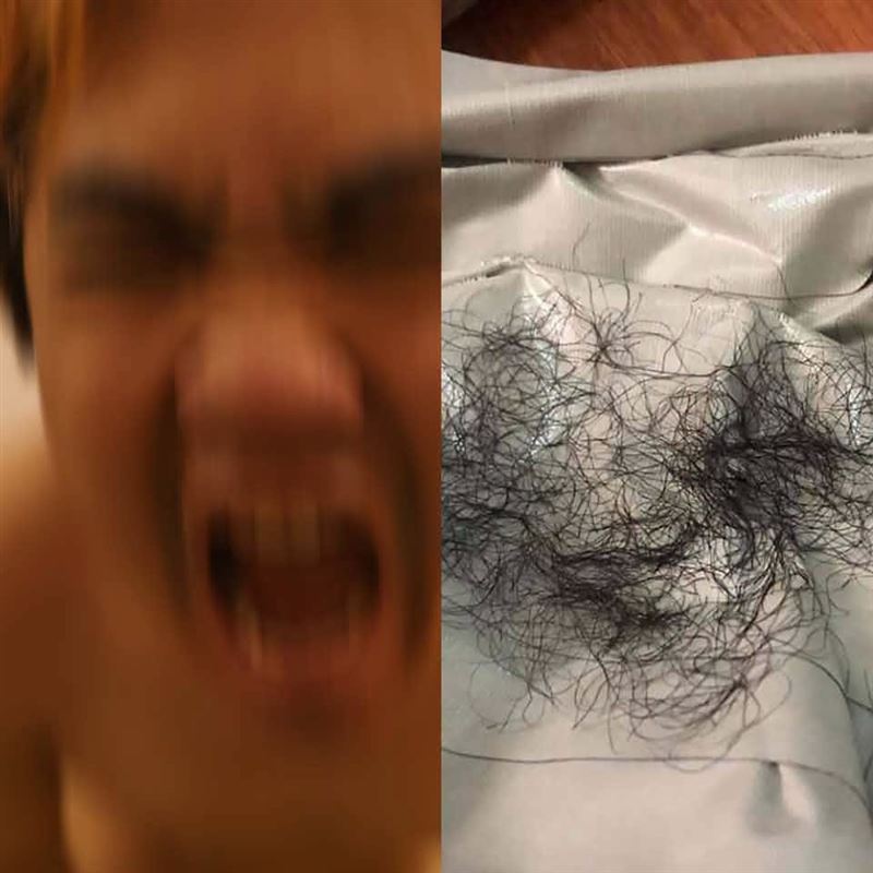 Lowcostcosplay拆掉膠帶後的模樣。(圖/翻攝自Lowcostcosplay FB)