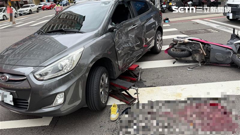 新／台中驚悚車禍！騎士卡車底頭部重創