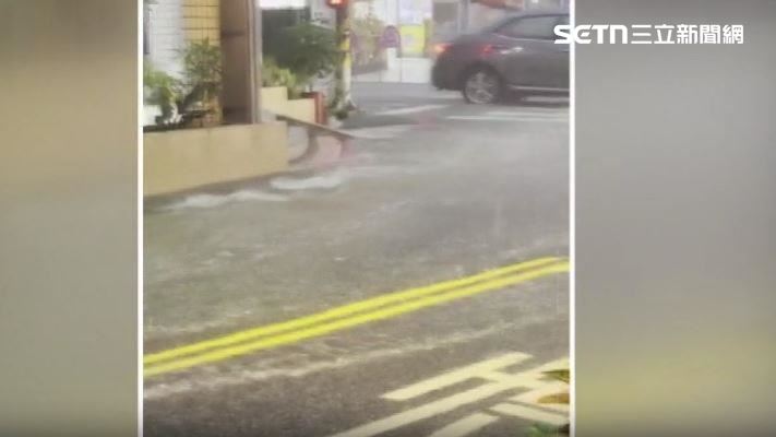 南投出現強風豪雨,宛如颱風天