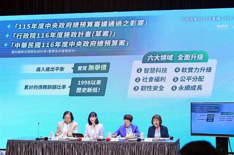 行政院會會後記者會。(圖/行政院提供)