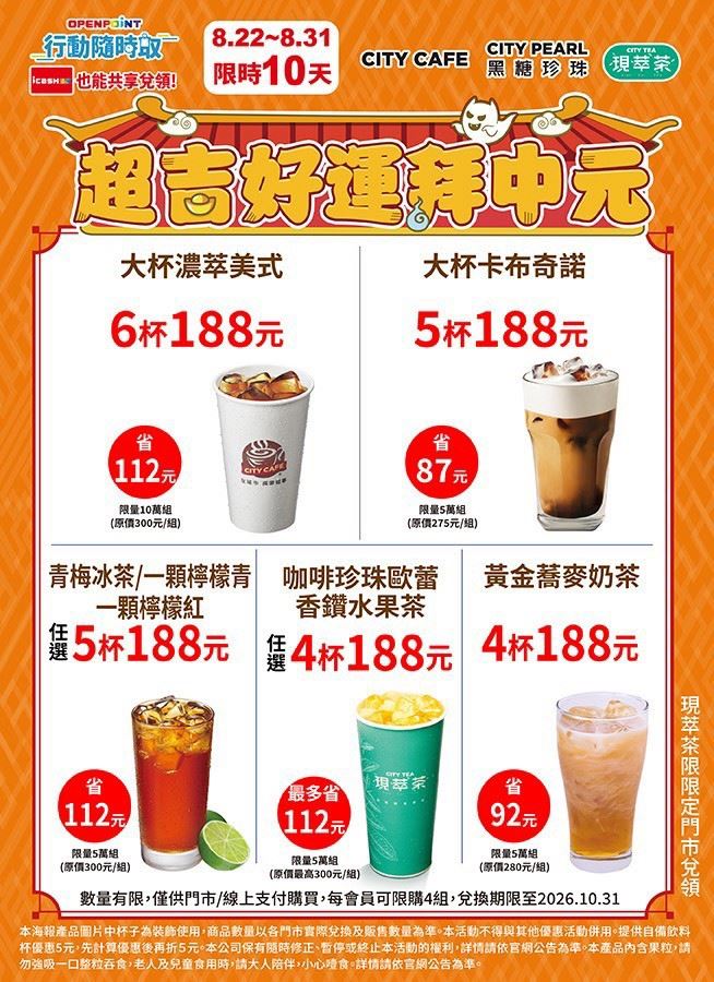 7-ELEVEN大杯濃萃美式6杯188元。（圖／7-ELEVEN提供）
