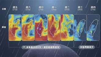 南部下到「長香菇」！全台雨彈連炸5天