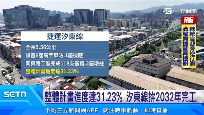 汐東線工程進度達三成 侯友宜視察工區