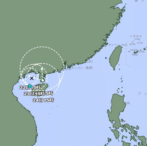 又有熱帶性低氣壓生成,可能在24小時內生成為「紫檀颱風」。(圖/日本氣象廳)