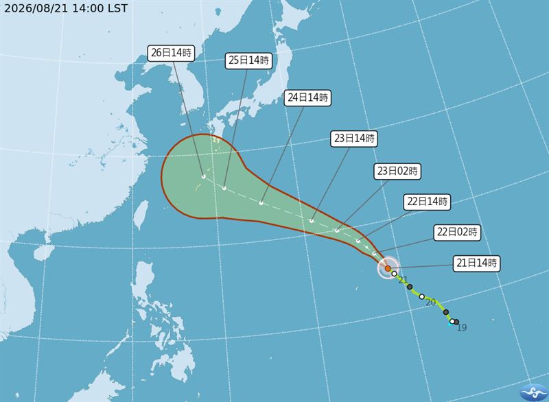 沙德爾颱風可能在下週影響台灣。(圖/氣象署)