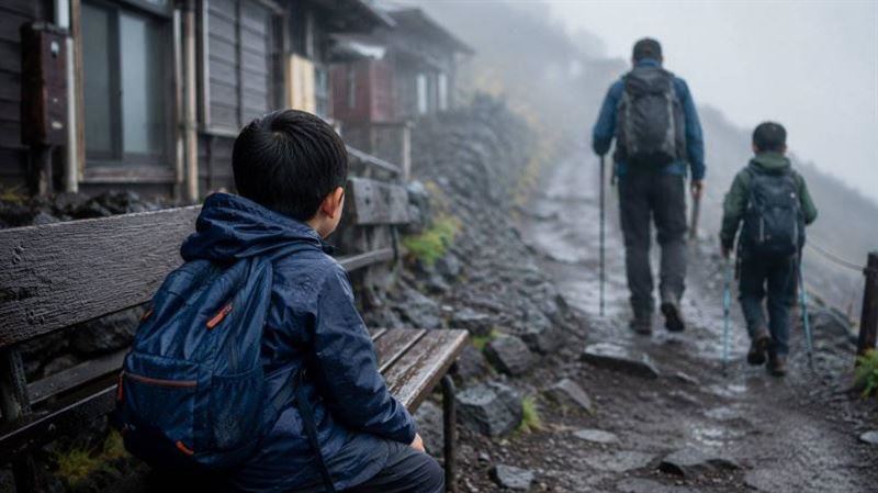 7歲童爬富士山喊累！狠父丟包帶長子繼續