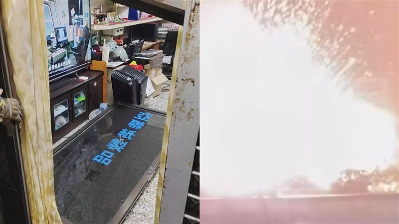 台南大火爆炸釀14傷 附近民宅門窗全炸歪