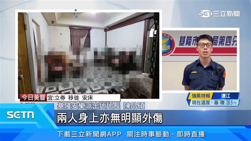 警方到場未發現打鬥痕跡,現場發現遺留藥袋,兩人身上亦無明顯外傷