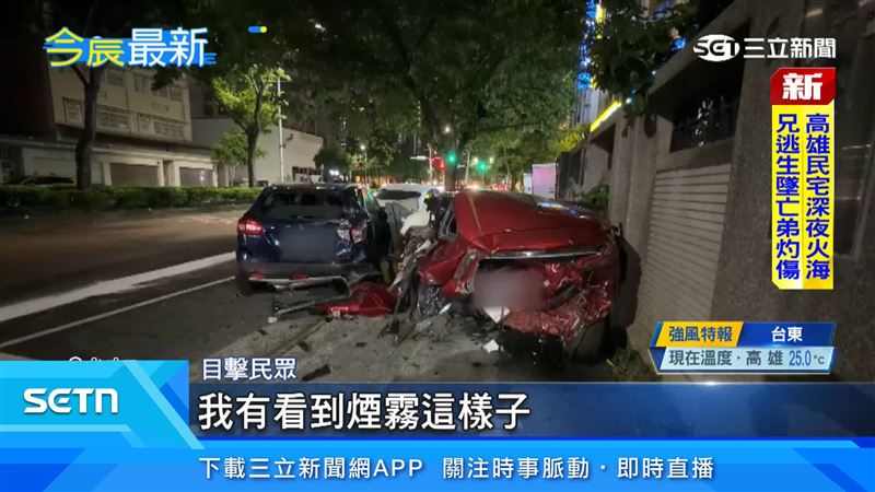 法拉利失控撞上3汽車、2機車及變電箱,1300萬跑車慘成廢鐵,所幸僅肇事駕駛受傷