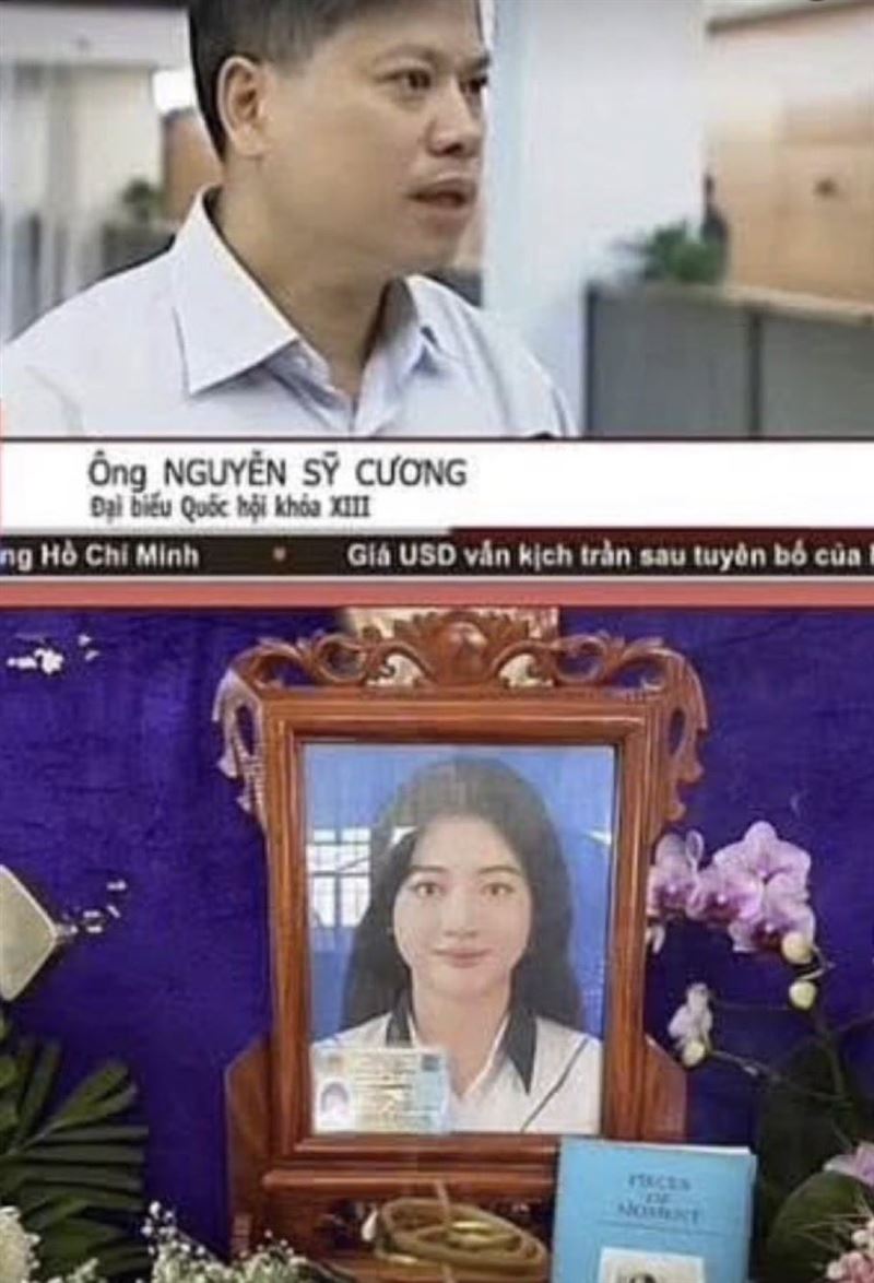 肇事的越南前外交事務委員會副主席阮士強(上圖),下圖為剛考完大學聯考遭撞死的少女翠。(圖/翻攝自X平台 @Hc8607988721518)