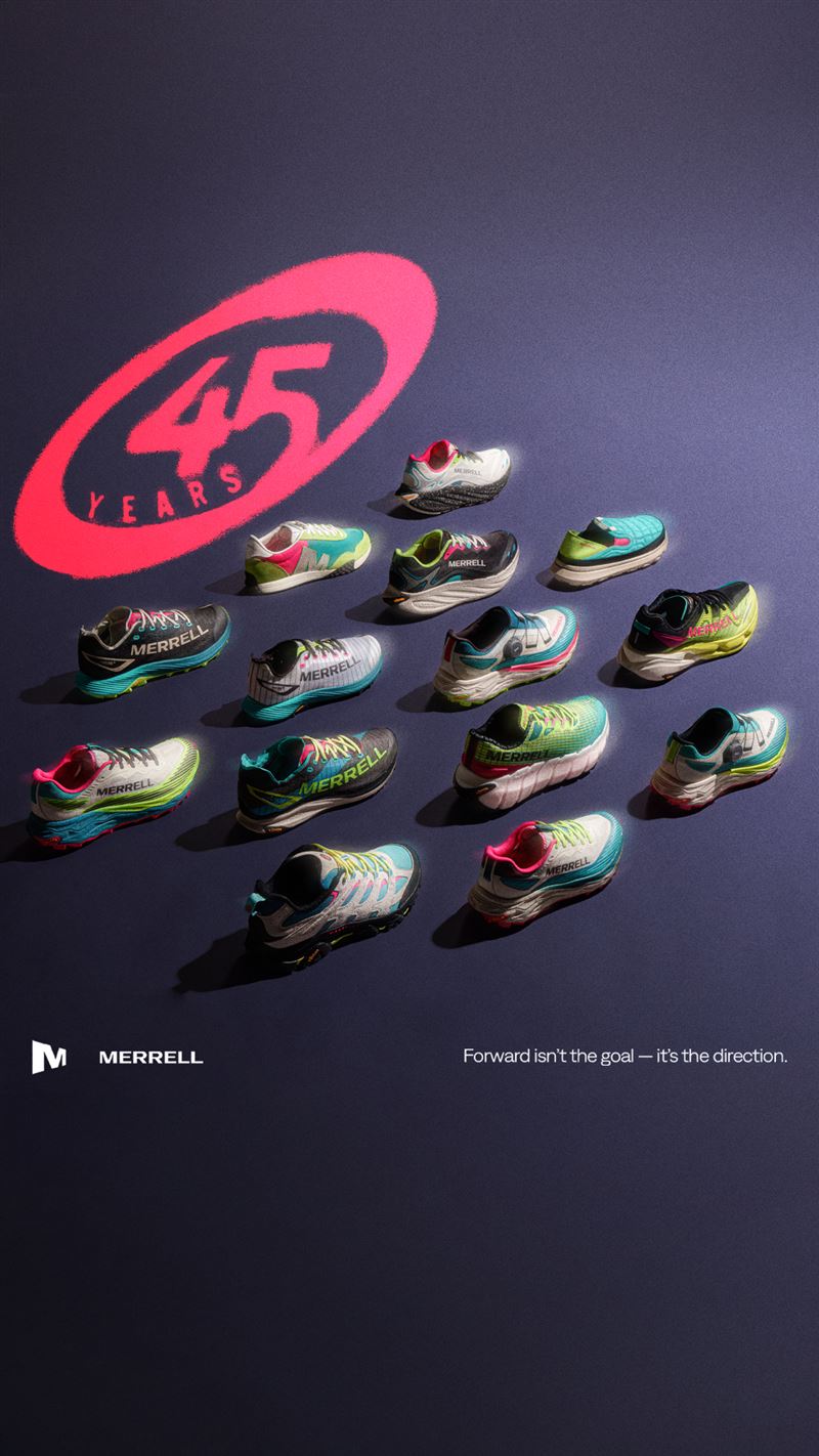 MERRELL推45週年旗艦越野跑鞋MTL SpeedARC Peak碳板科技瞄準競速市場。(圖/品牌業者提供)