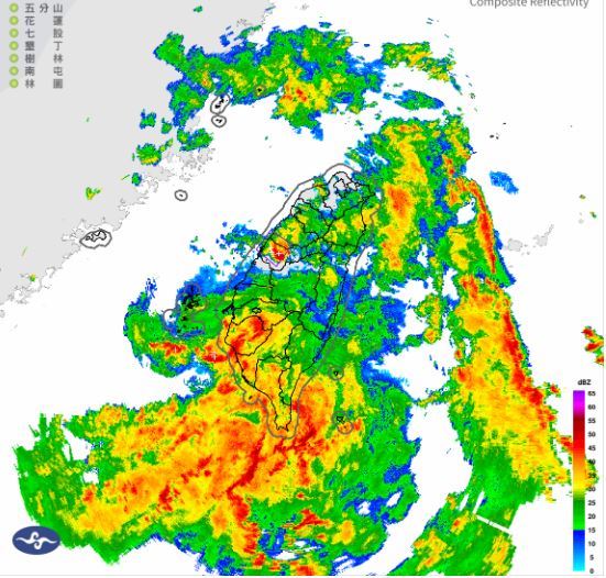 氣象署23日下午針對台中市、苗栗縣發布大雷雨即時訊息。(圖/氣象署提供)