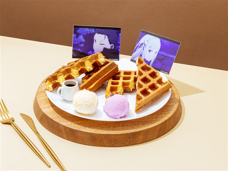《Re:從零開始的異世界生活》CAFÉ-冰淇淋鬆餅。(圖/品牌業者提供)