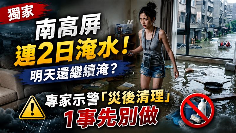 獨／南高屏連2日淹水！災後清理1事先別做