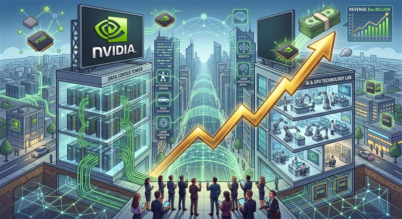 輝達(NVIDIA)預計在8月26日美股收盤後,公布最新財報。(圖/AI生成)