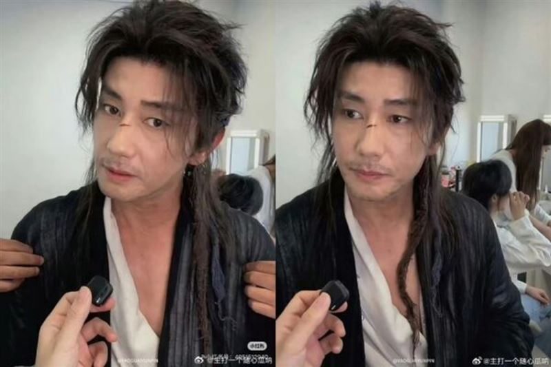 趙露思的爸爸並非玩票,為了女兒監製作品相當認真。(組合圖/翻攝自TikTok)