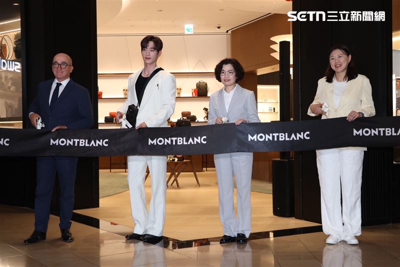 徐康俊來台出席MONTBLANC(萬寶龍)台北101專門店開幕活動。(圖/記者鄭孟晃攝影)