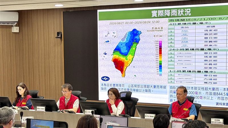 屏東縣政府宣布「8原鄉+5村里」25日停班停課。(圖/縣府提供)