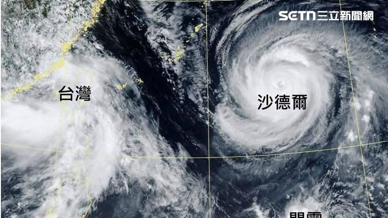 氣象署預估沙德爾颱風接近台灣時將減弱至中颱，週四、週五通過台灣北方海面時影響最劇烈，中部以北慎防豪雨。（圖／中央氣象署提供）