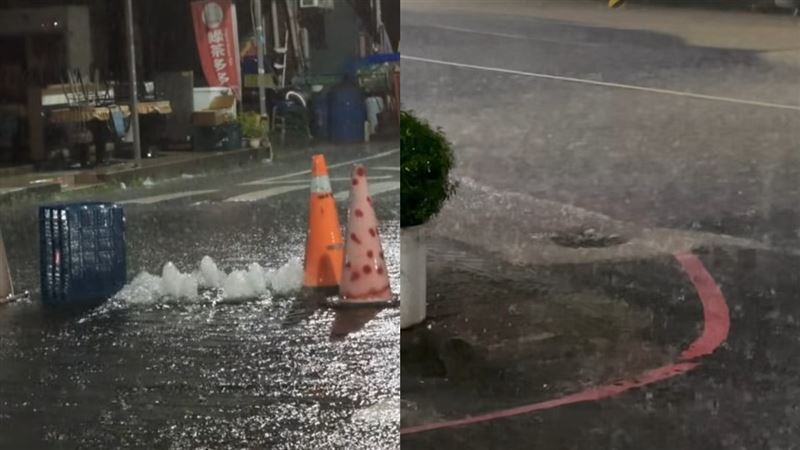 豪雨狂襲高雄「路面消失」民眾嘆不敢睡覺