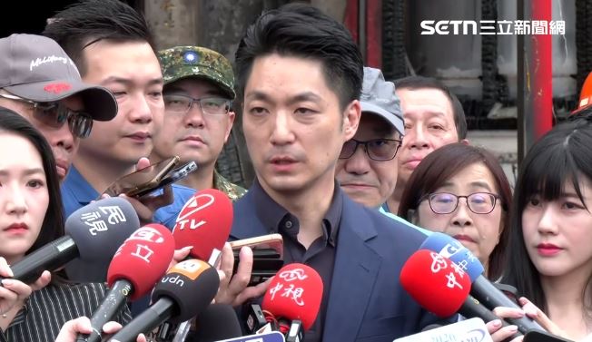 蔣萬安承諾,「我們會陪著指南宮一路到重建的那一天」(圖/翻攝畫面)