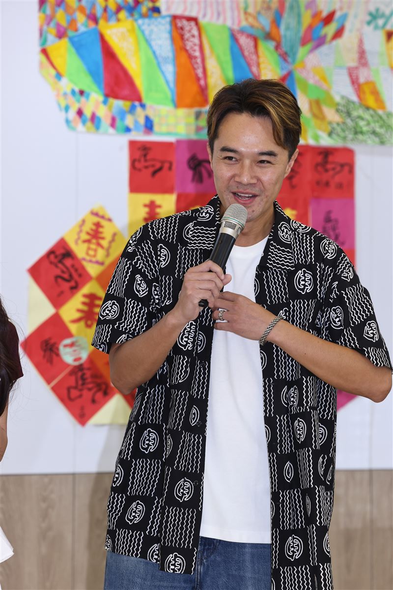 柯大堡發聲。（圖／記者鄭孟晃攝影）