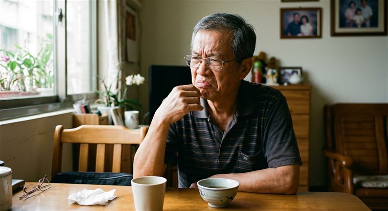 早晨口苦不一定是肝膽出問題,可能與口乾、鼻塞、胃食道逆流、藥物或感染有關,持續數週應就醫檢查。(圖/AI製圖)
