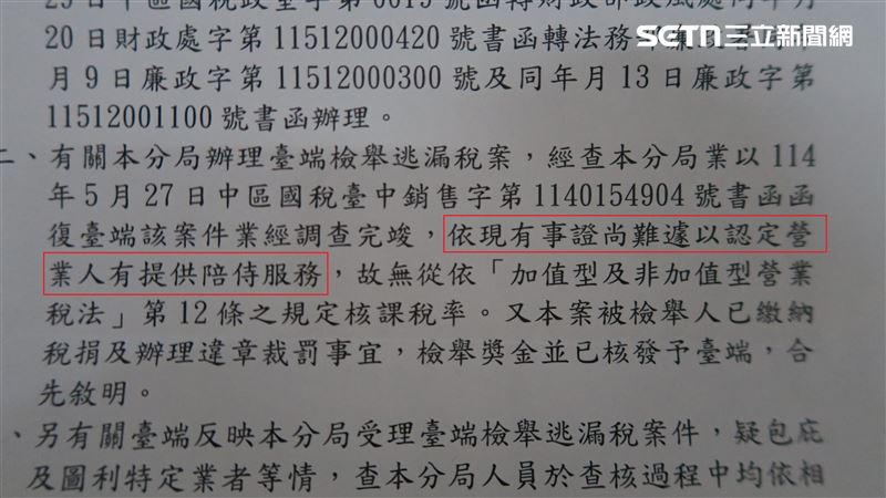 酒客蔡宗南檢舉酒店逃漏稅但國稅局回覆難以認定營業人有提供陪侍服務。（圖／記者王乙徹攝）
