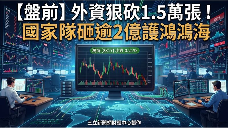 外資狠砍1.5萬張！國家隊砸逾2億護鴻海