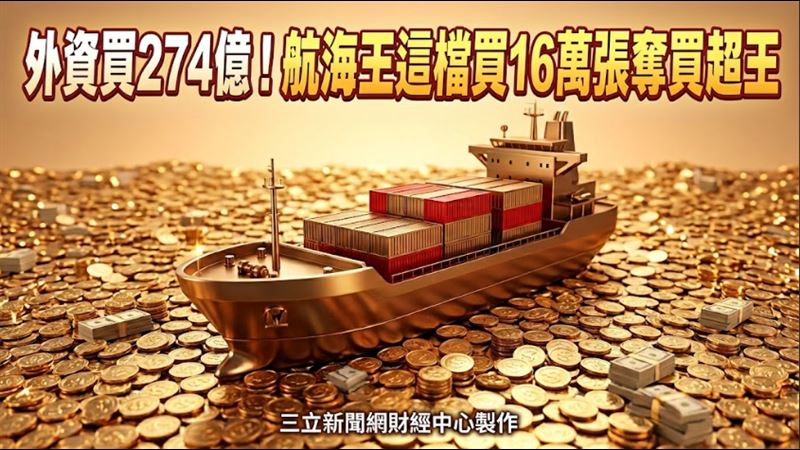 外資／上週買274億　買它16萬張奪買超王
