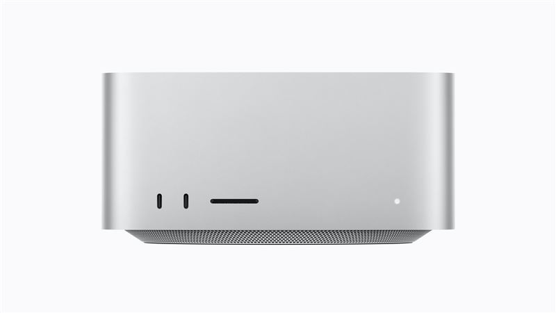 Mac Studio則同步換裝M5 Max與M5 Ultra晶片,同樣支援Wi-Fi 7與藍牙6。其中M5 Ultra為首次亮相的頂規晶片,最高可配置36核心CPU、80核心GPU與32核心神經網路引擎,統一記憶體最低96GB起跳,最高可選配至512GB,記憶體頻寬達1.2TB/s,主打鎖定大量AI運算、影音後製與專業級工作負載的使用者。(圖/蘋果提供)