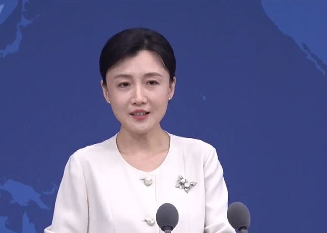 中國國台辦發言人張晗說明文旦銷中。(圖/翻攝畫面)