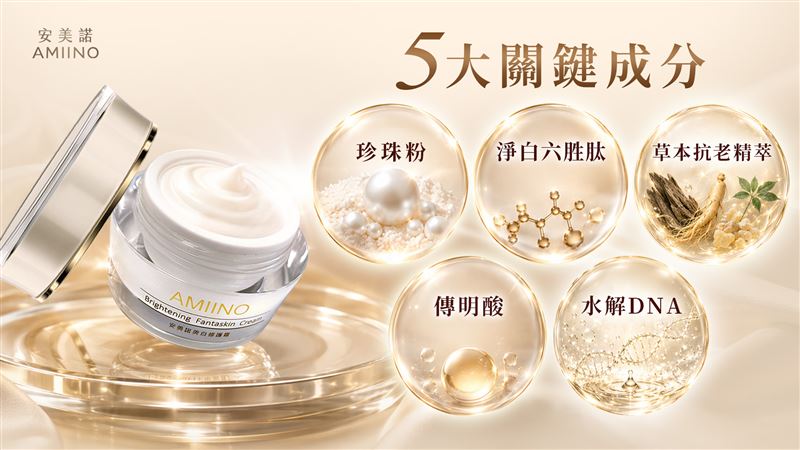 安美諾美白修護霜,專為台灣人膚質設計