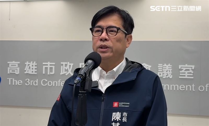 陳其邁表示,有致電關心提醒柯志恩,如果看它已經積水了,就盡量不要再過去。(圖/翻攝畫面)