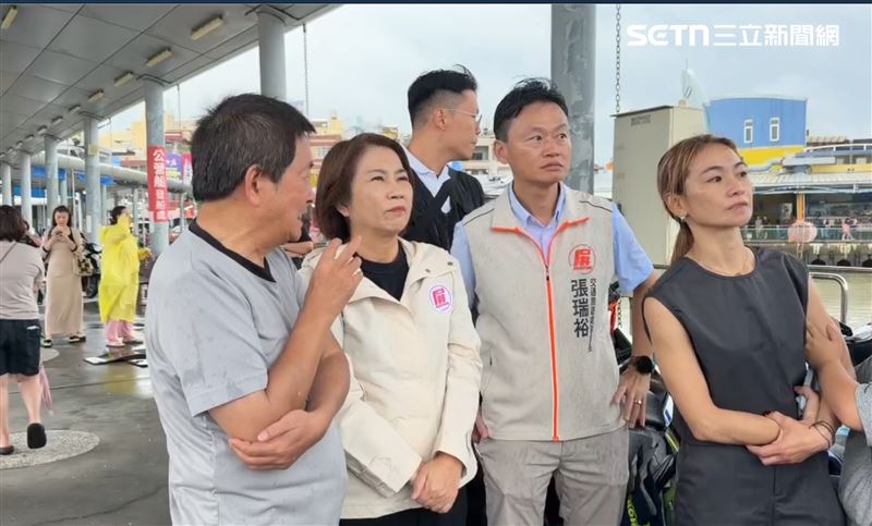 擱淺意外驚動周春米到場關心。（圖／翻攝畫面）