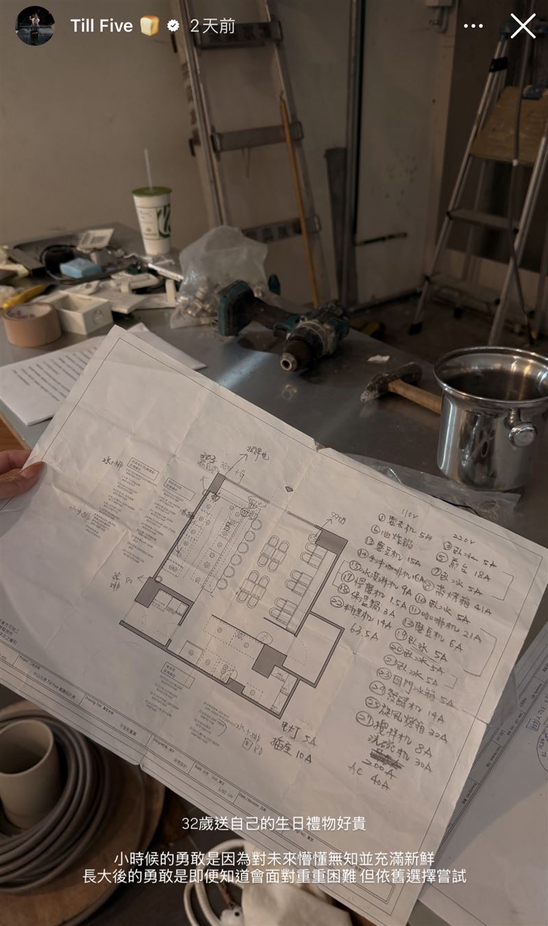 徐瑋吟店面裝潢進度曝光。（圖／翻攝自IG）