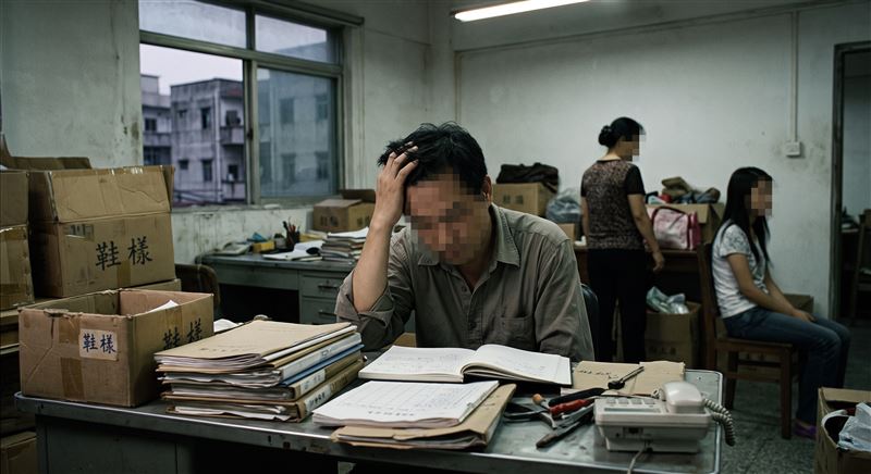 男子15年前到中國廣州開設鞋廠，經營失敗，工廠與住家搬遷一空，從此人間蒸發，他的妻子跟女兒又因丈夫外遇，完全不理會此事。（示意圖／AI製圖）