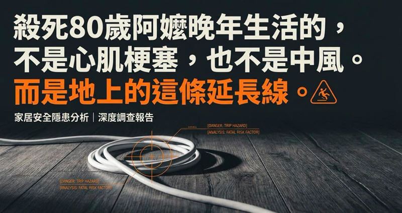 醫師黃軒表示，一條地上的延長線絆倒了一位80多歲阿嬤，進而摧毀其晚年生活。(圖／取自黃軒的臉書)