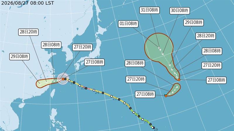 又有熱帶低壓生成 估1天內增強為艾陶颱風