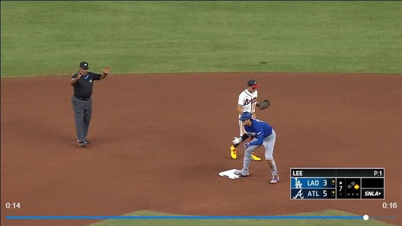 大谷翔平二壘安打帶起道奇追平攻勢。(圖/翻攝自MLB官網)