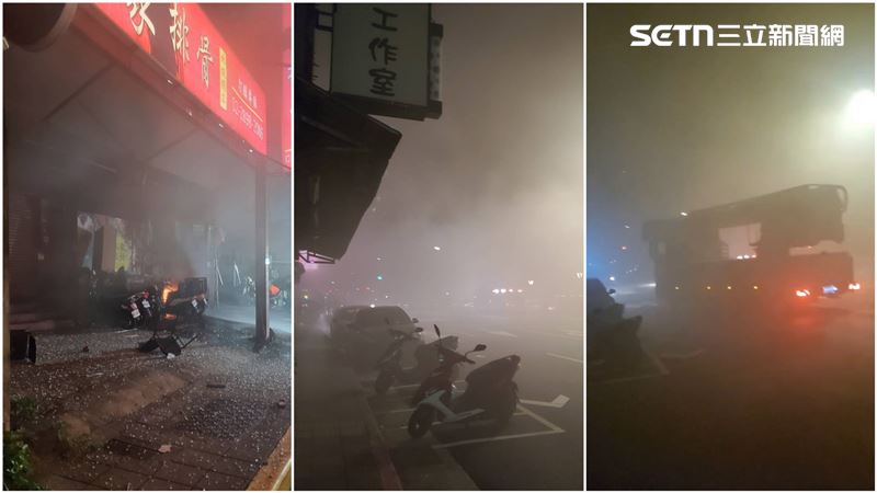 新／北投排骨店深夜氣爆！滿街濃煙畫面曝