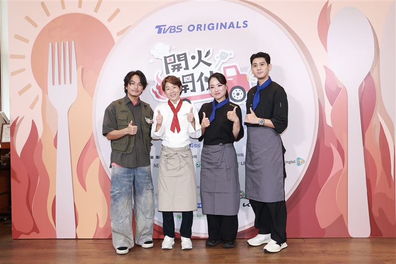 楊銘威(左起)、川越達也、鄭智善、李玉璽合作新節目。(圖/記者蔡維歆攝影)