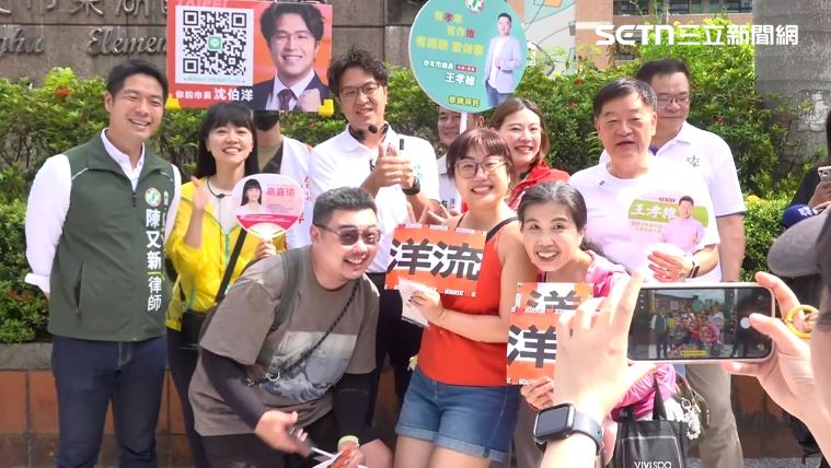 沈伯洋東湖五分市場拜票（圖／翻攝畫面）